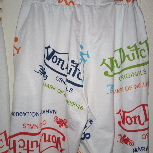 Cute White with Multicolor Words Sweatsuit - Picture 7 of 8